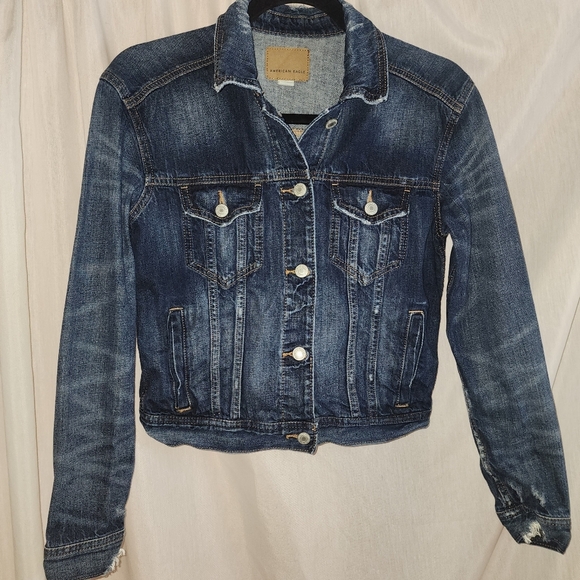 American Eagle Jean Jacket Size Xs - Picture 2 of 9